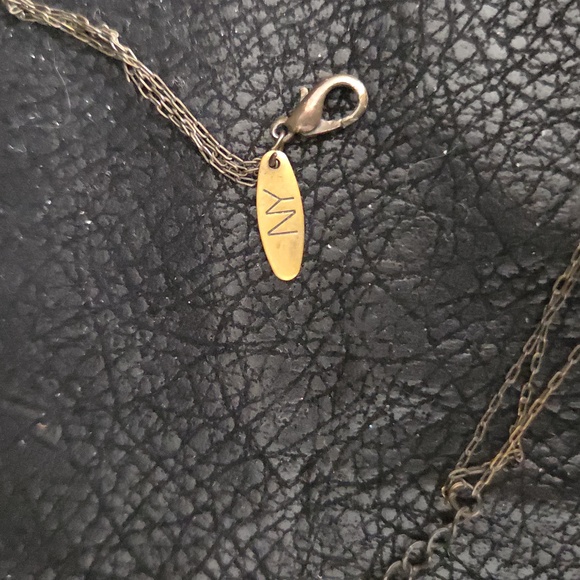 New York And Company 3 Chain Cross Pendant Necklace with Gold Accents - Picture 3 of 7